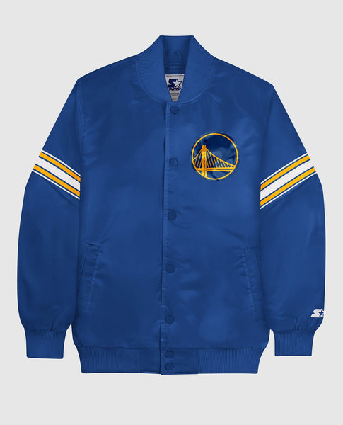 Golden State Warriors Varsity Satin Full-Snap Jacket