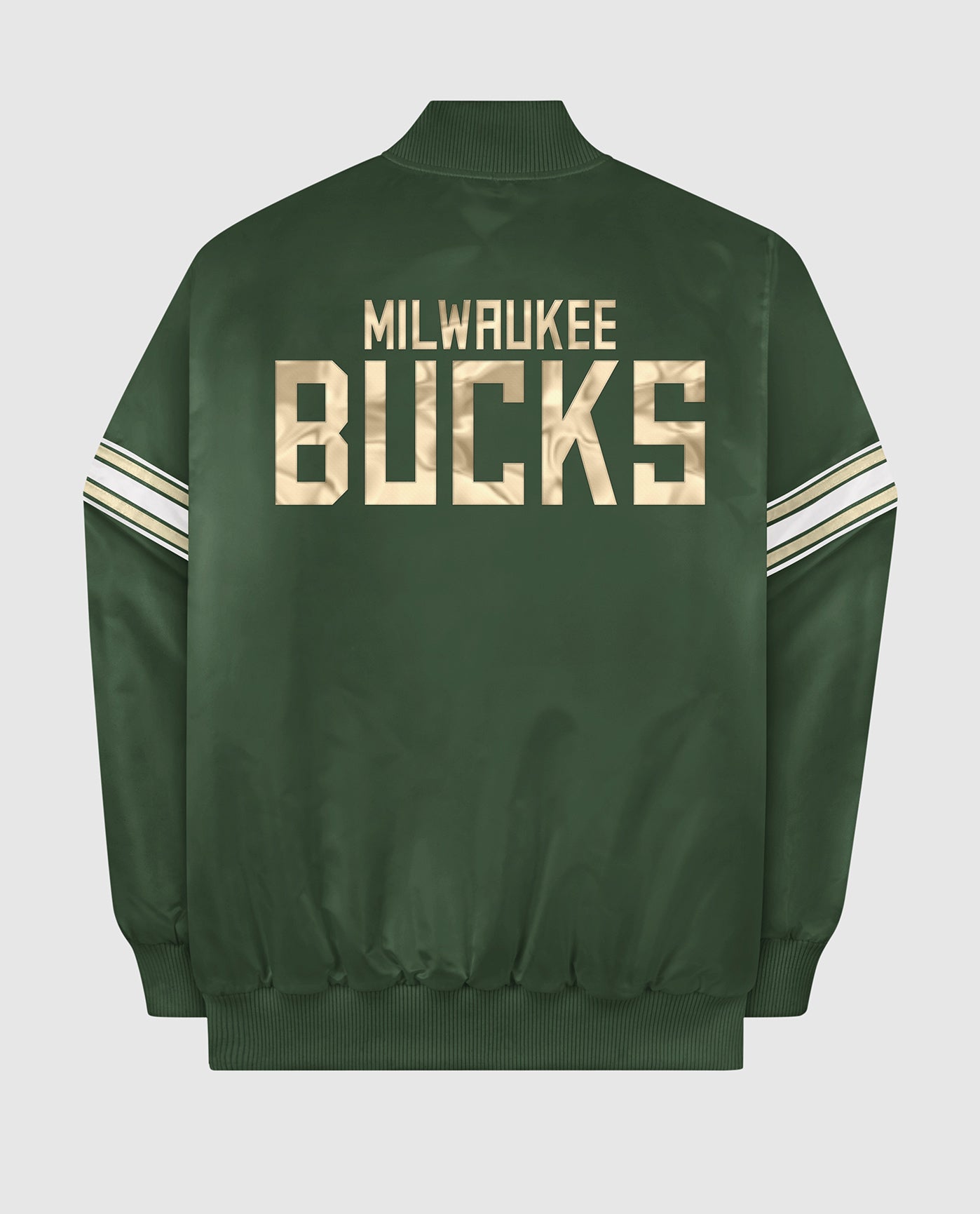 Men's Starter Green Milwaukee Bucks Varsity Satin Full-Snap Jacket