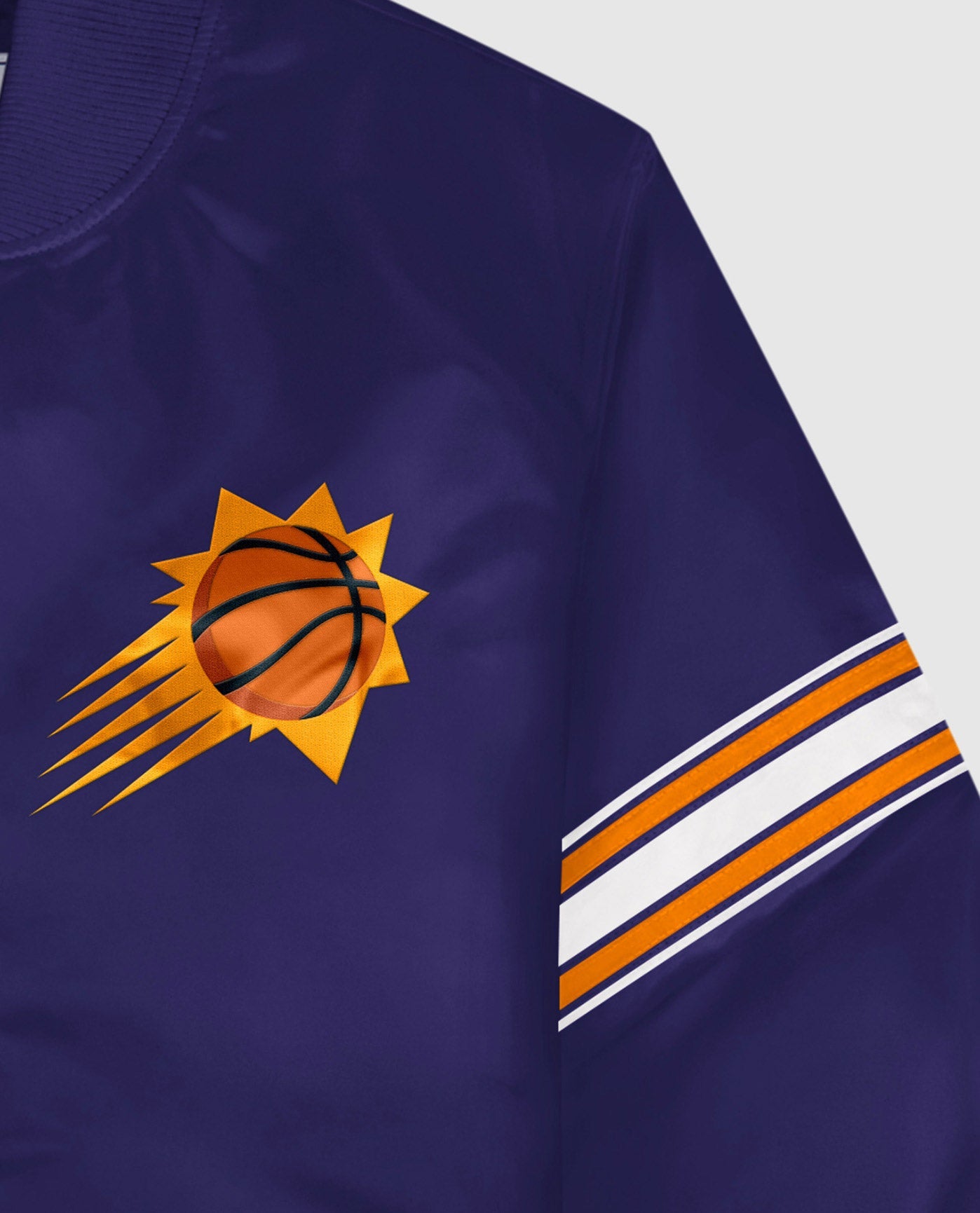 Phoenix Suns Twill Applique Logo And Color Stripe Sleeve | Suns Purple