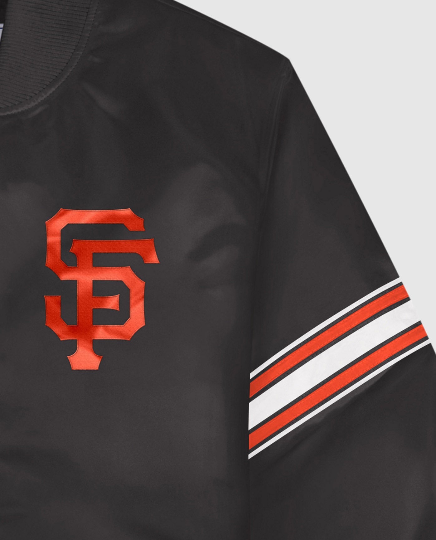 San Francisco Giants Twill Applique Logo And Color Stripe Sleeve | Black