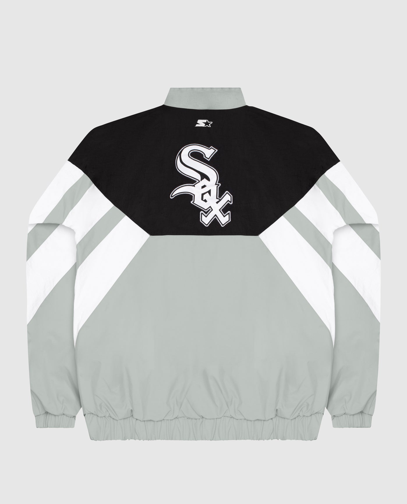 Back Of Chicago White Sox Nylon Half-Zip Jacket | White Sox Grey