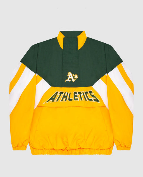 Starter Oakland Athletics Nylon Half-Zip Jacket S / Athletics Green Mens Sportswear