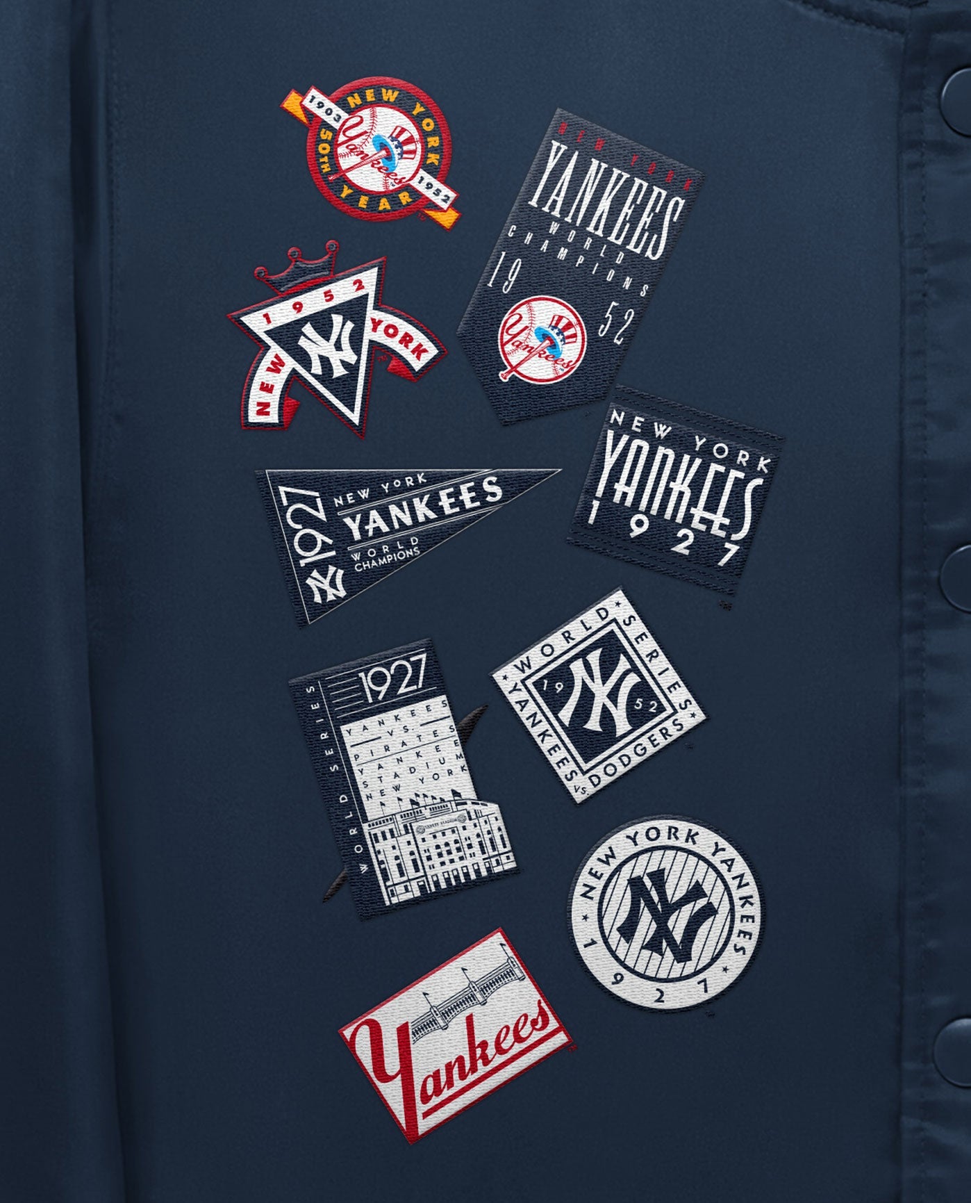 Starter Navy New York Yankees Varsity Satin Full-Snap Jacket