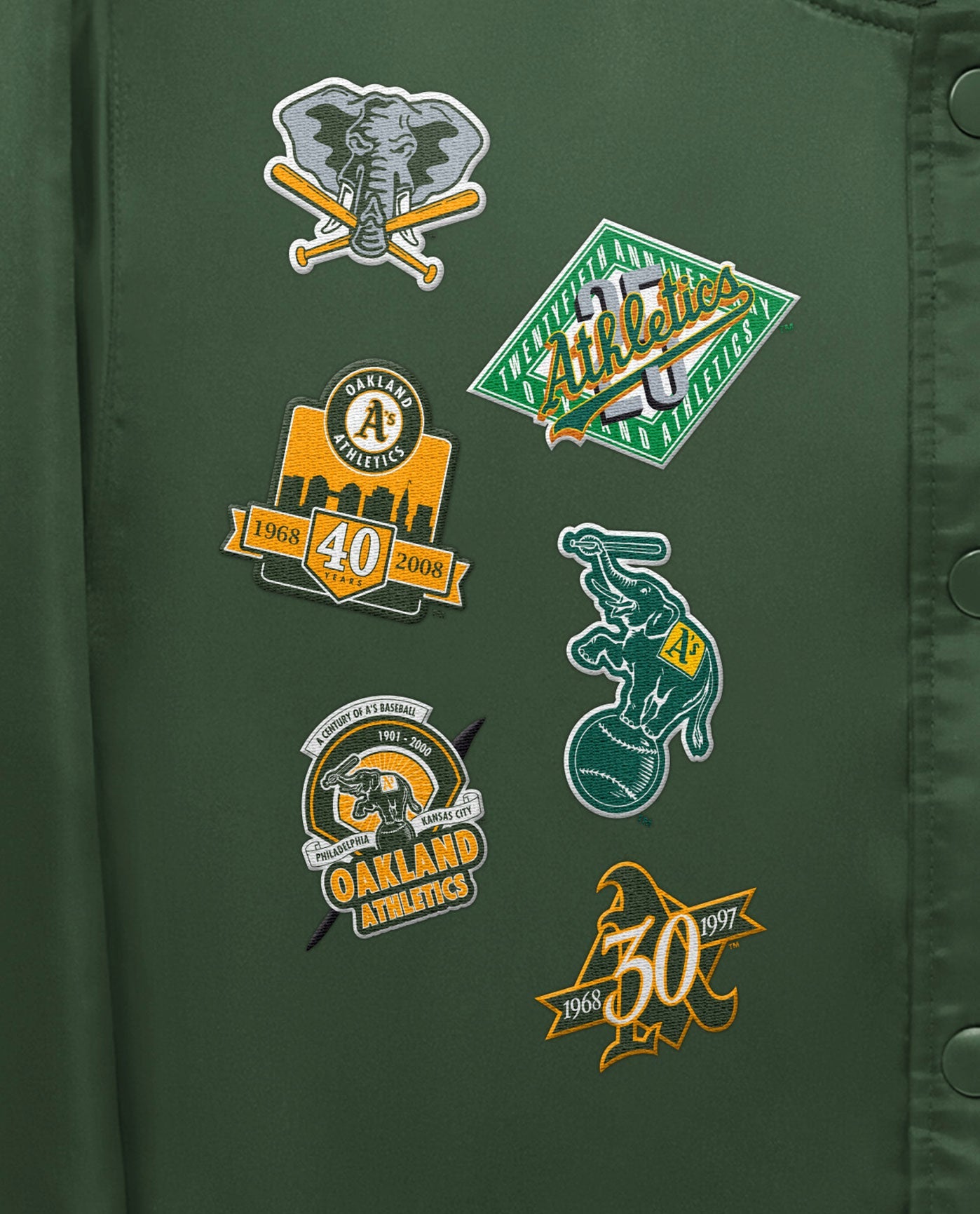 Oakland Athletics Throwback Patches | Athletics Green