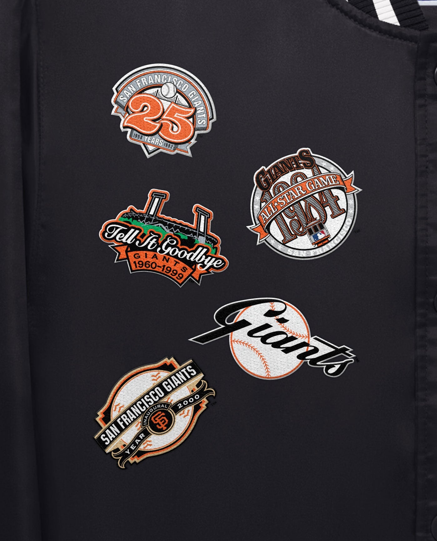 San Francisco Giants Throwback Patches | Black