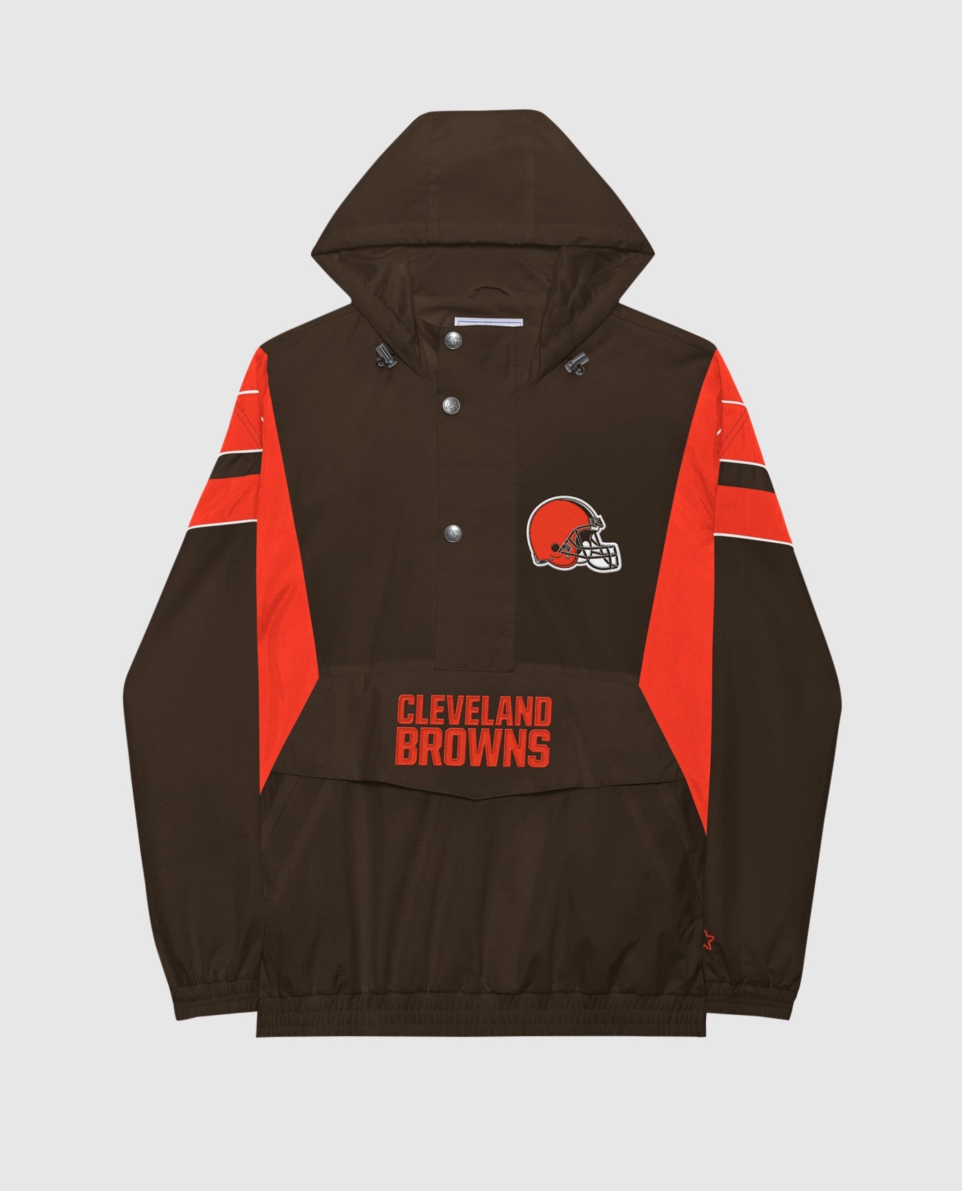 Front Of Cleveland Browns Home Team Half-Zip Jacket | Browns Brown