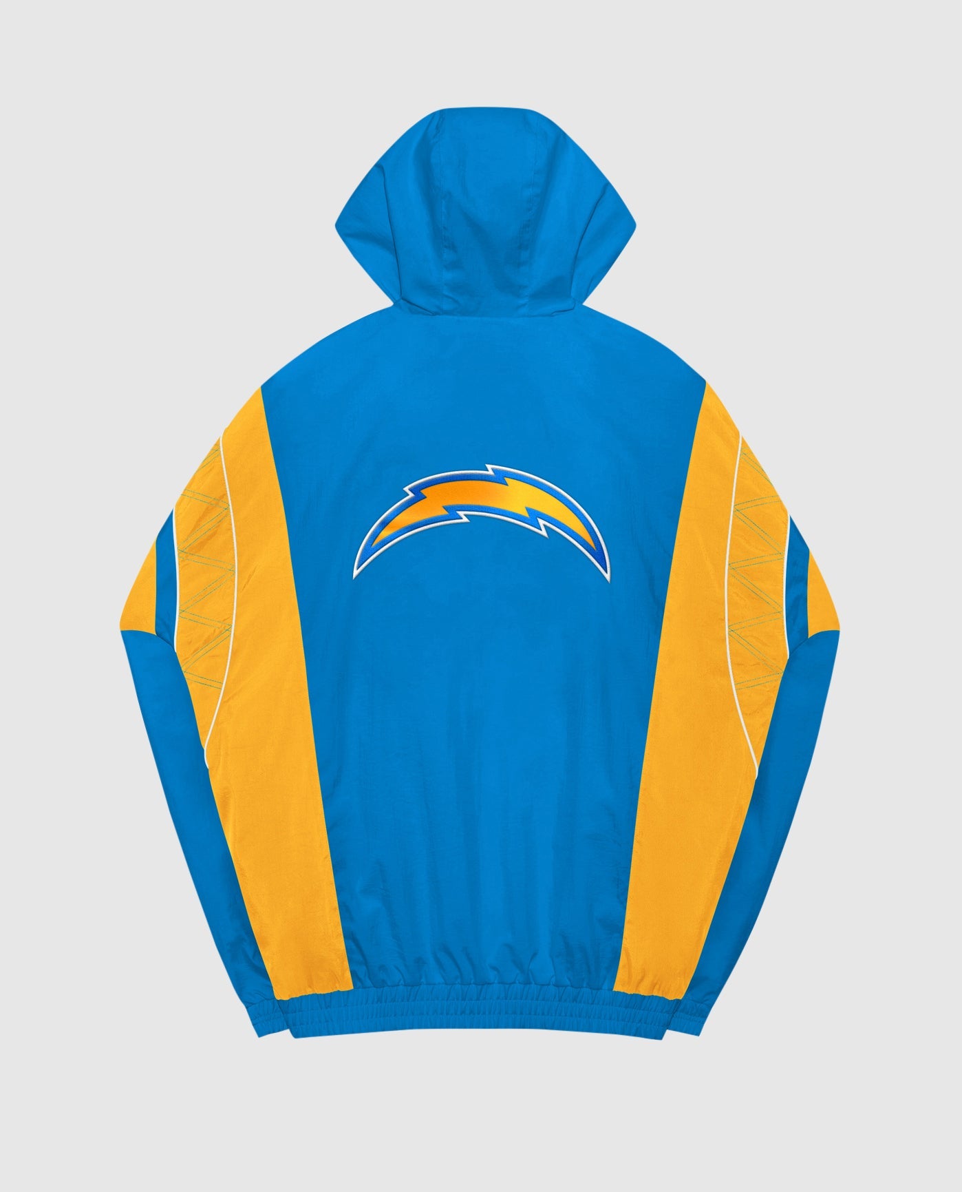 Back Of Los Angeles Chargers Home Team Half-Zip Jacket | Chargers Blue