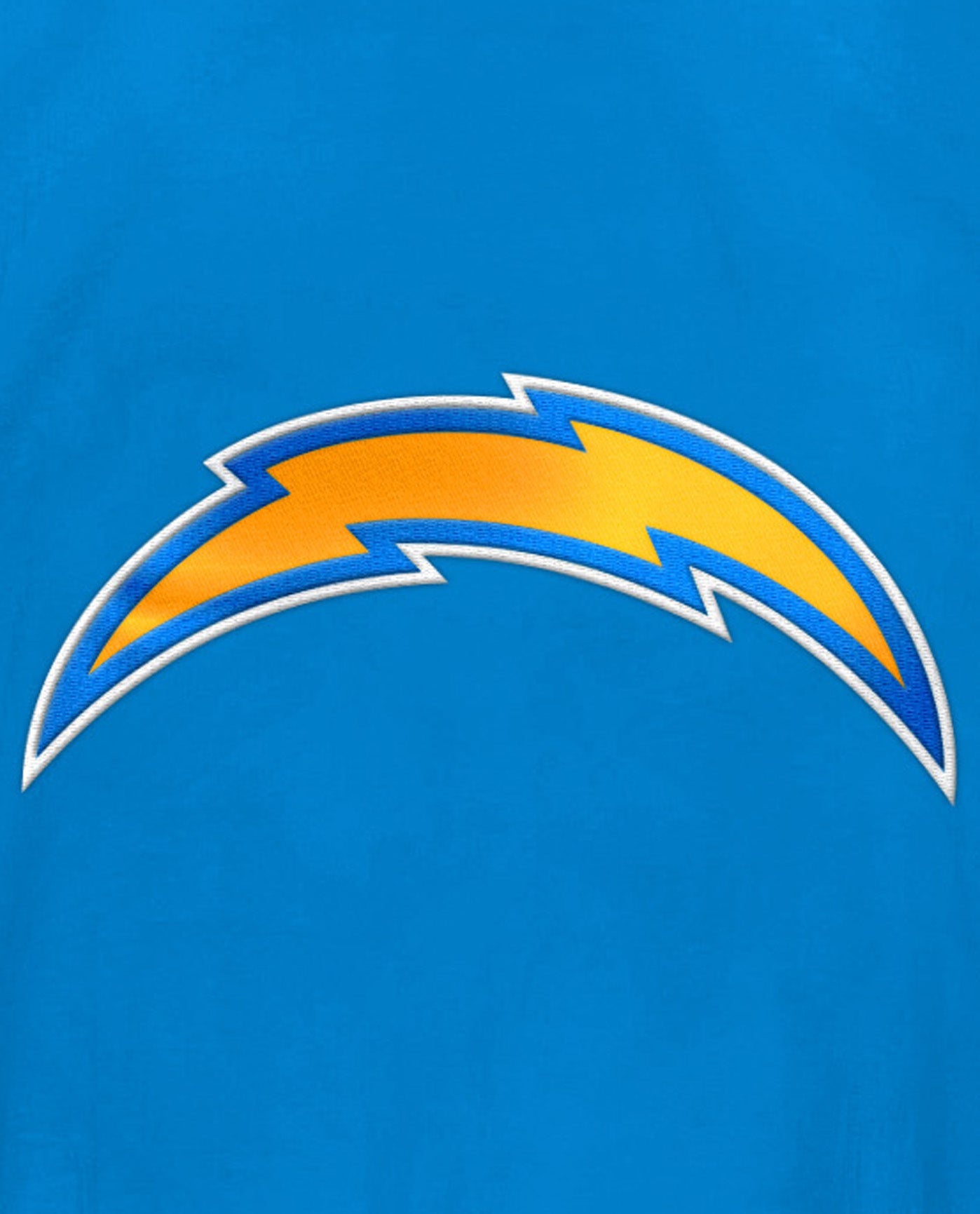 Team Logo On Back Of Los Angeles Chargers Home Team Half-Zip Jacket | Chargers Blue
