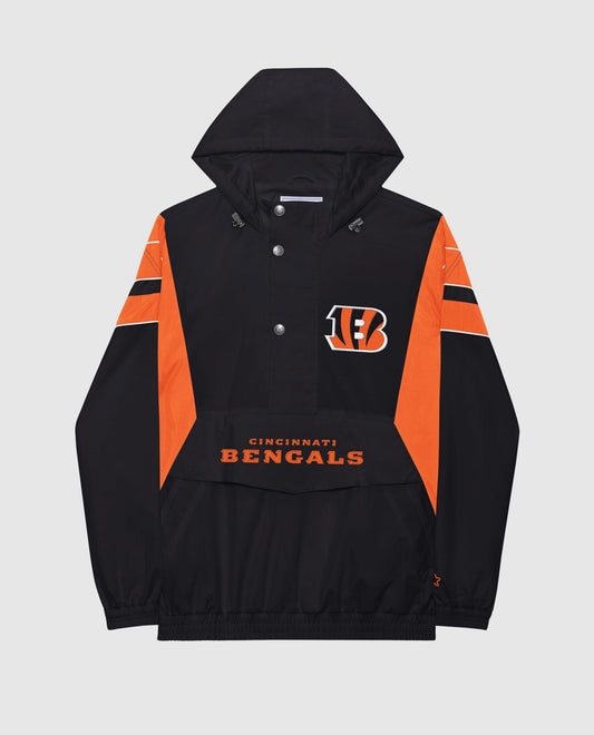 Front Of Cincinnati Bengals Home Team Half-Zip Jacket | Bengals Orange