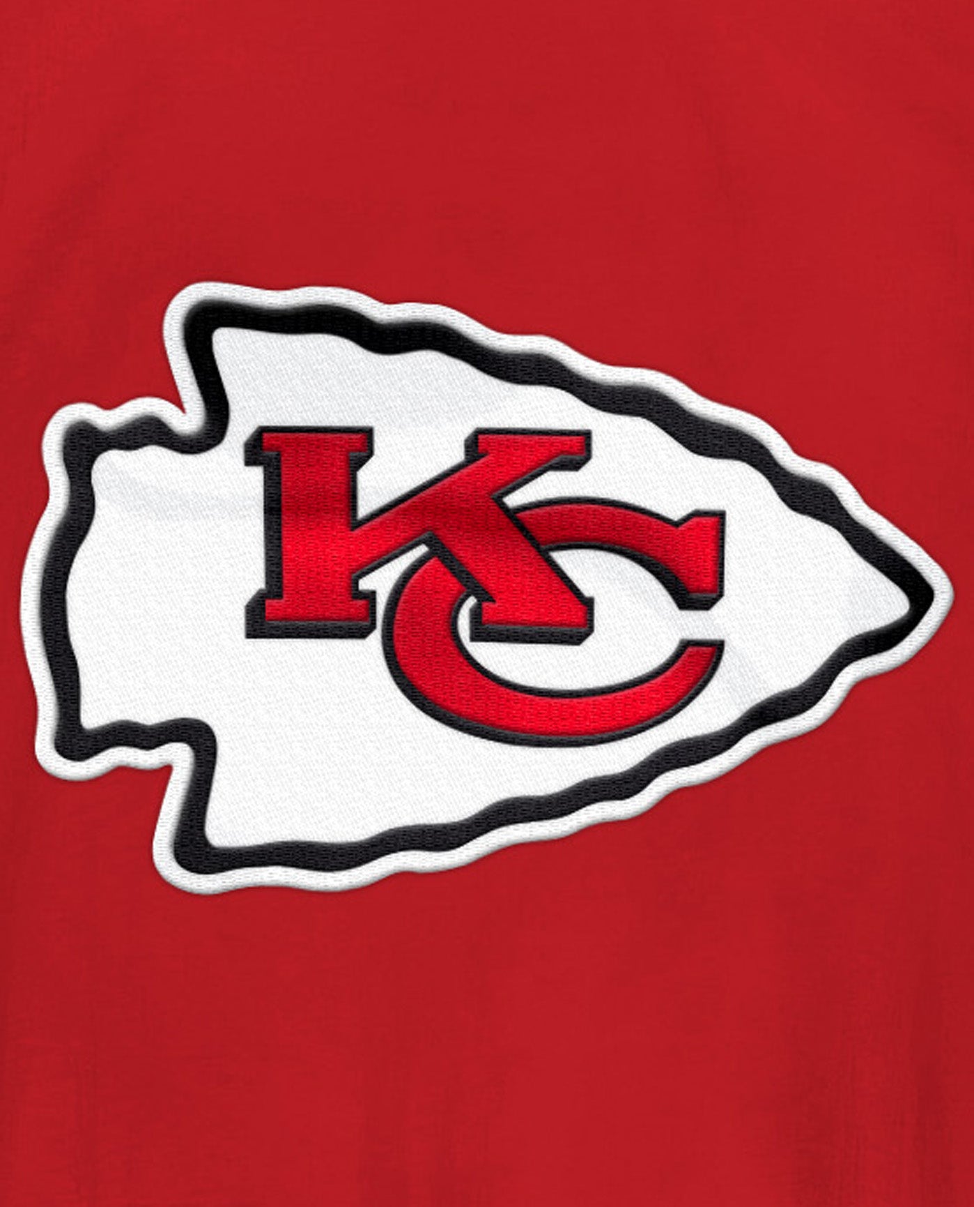 Team Logo On Back Of Kansas City Chiefs Home Team Half-Zip Jacket | Chiefs Red