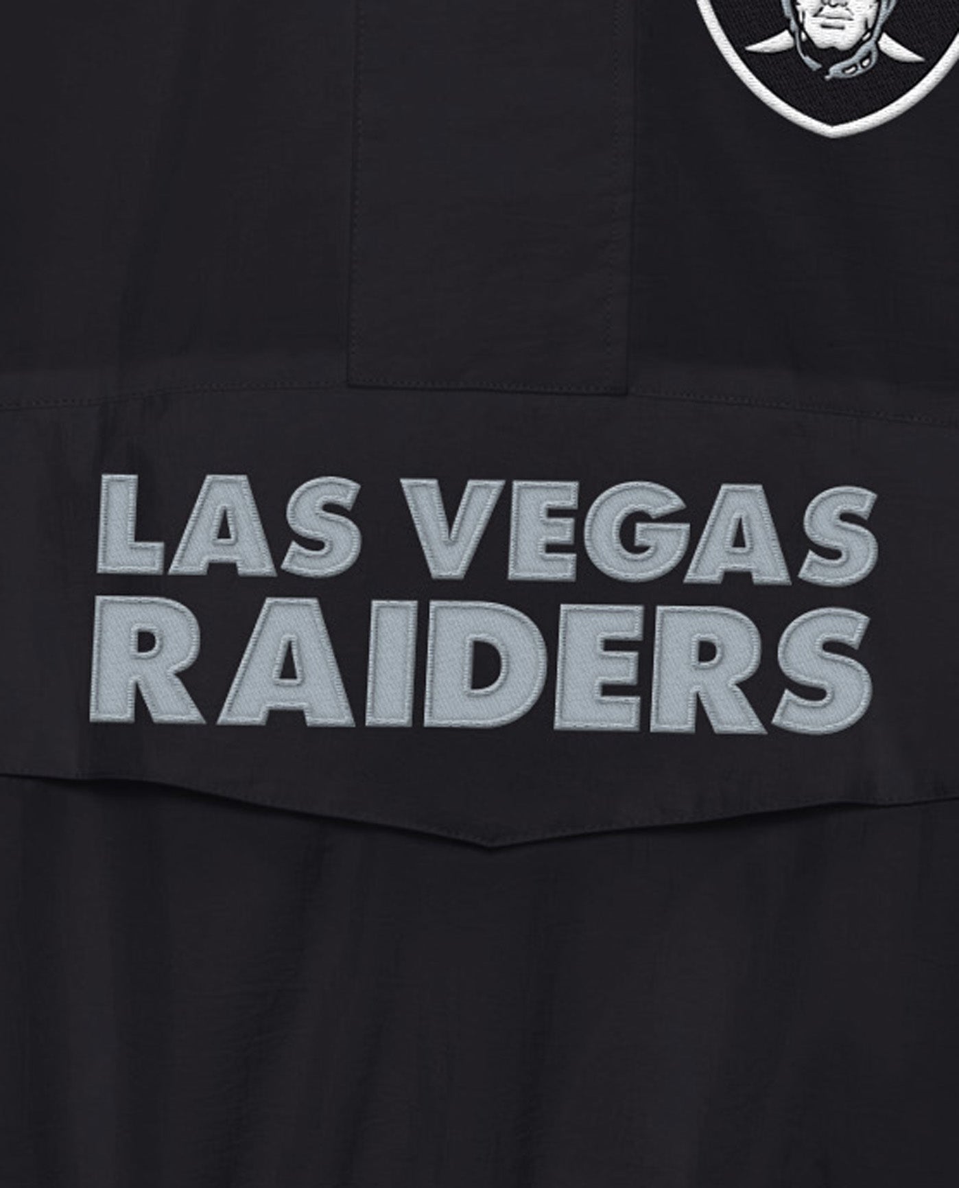 Team Name On Front Of Las Vegas Raiders Home Team Half-Zip Jacket | Black