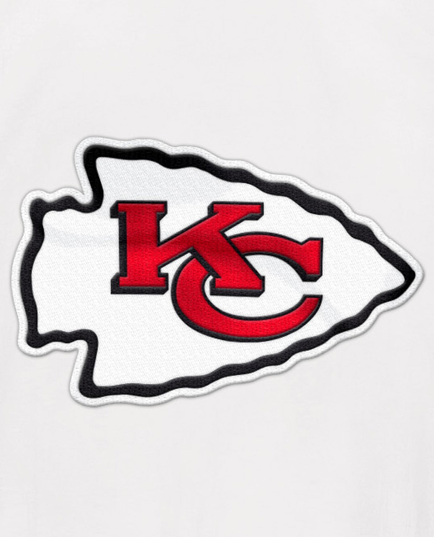 Team Logo On Back Of Kansas City Chiefs Home Team Half-Zip Jacket | White