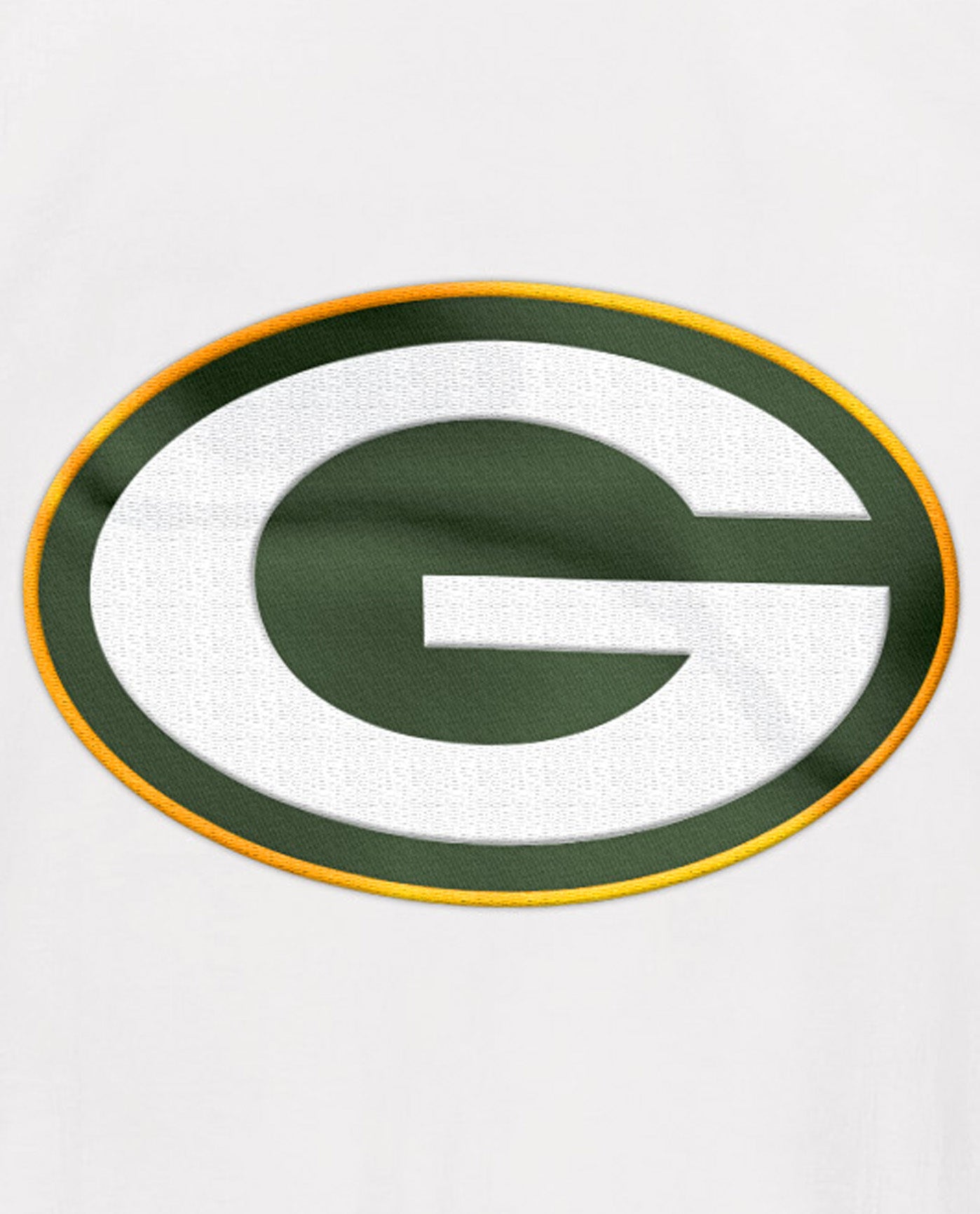 Team Logo On Back Of Green Bay Packers Home Team Half-Zip Jacket | White