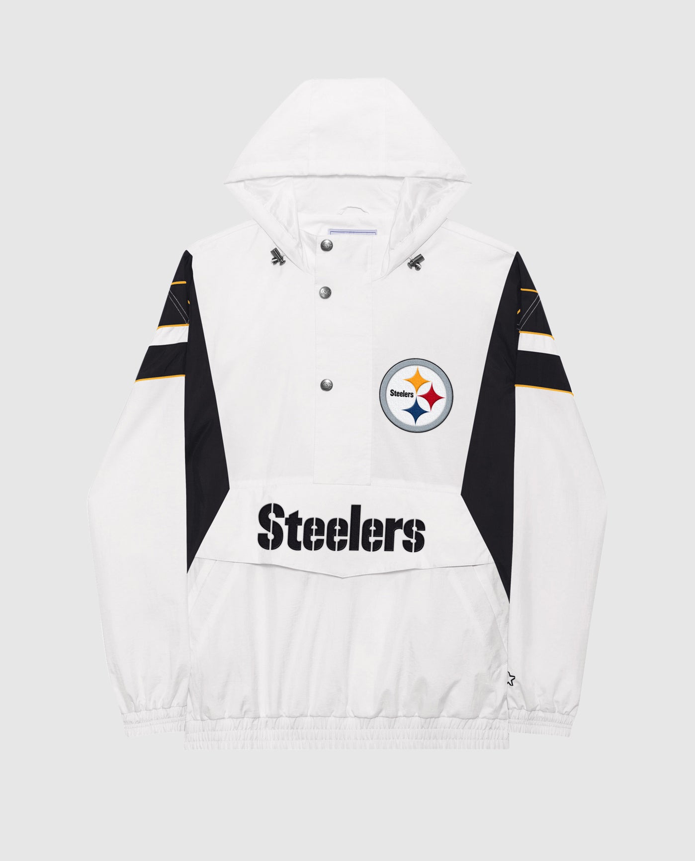 Front Of Pittsburgh Steelers Home Team Half-Zip Jacket | White