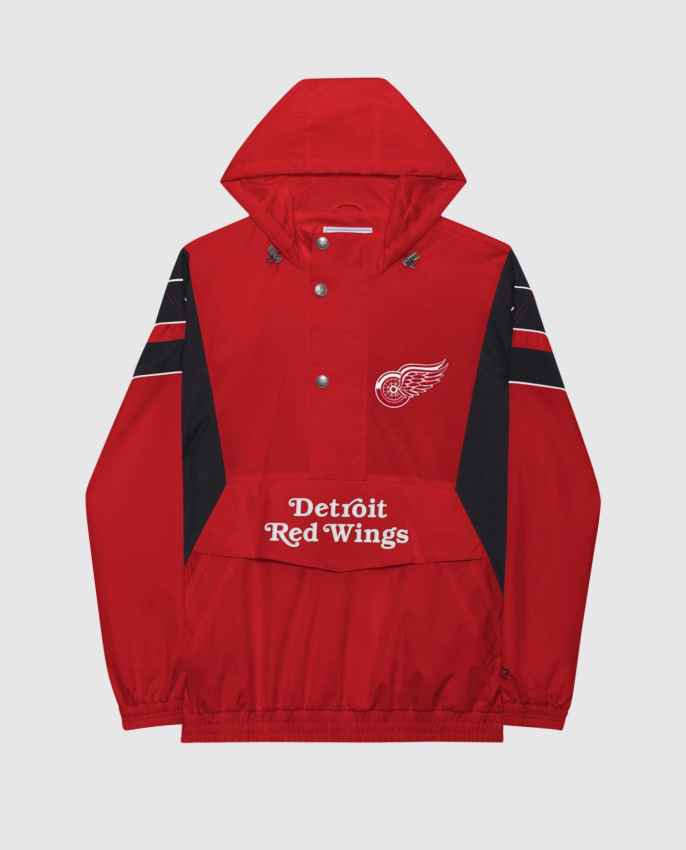 Front Of Detroit Red Wings Home Team Half-Zip Jacket | Red Wings Red