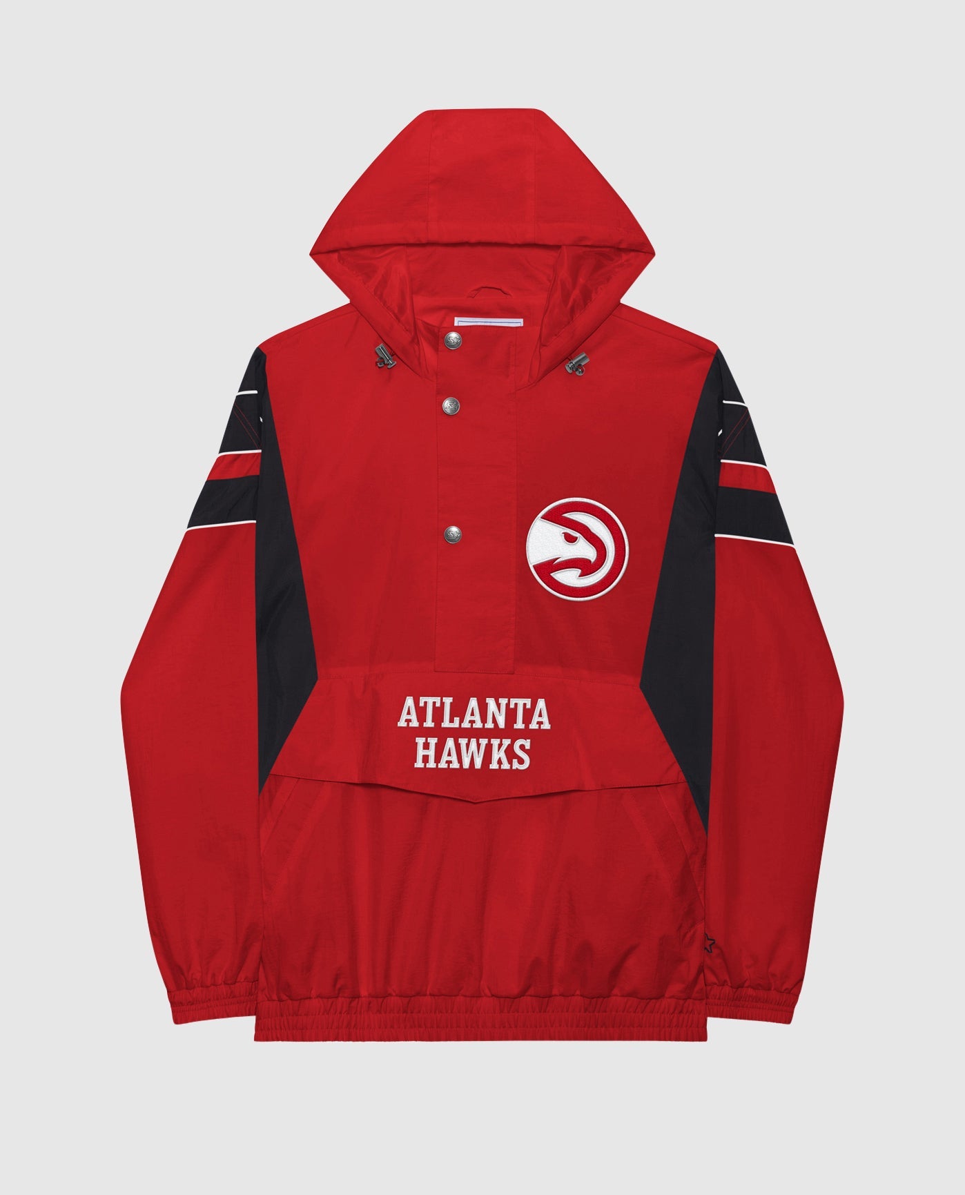 Front Of Atlanta Hawks Home Team Half-Zip Jacket | Hawks Red