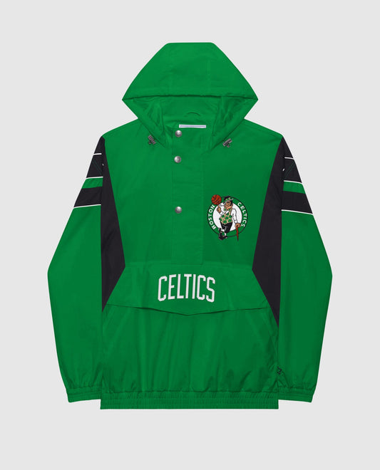 Front Of Boston Celtics Home Team Half-Zip Jacket | Celtics Green