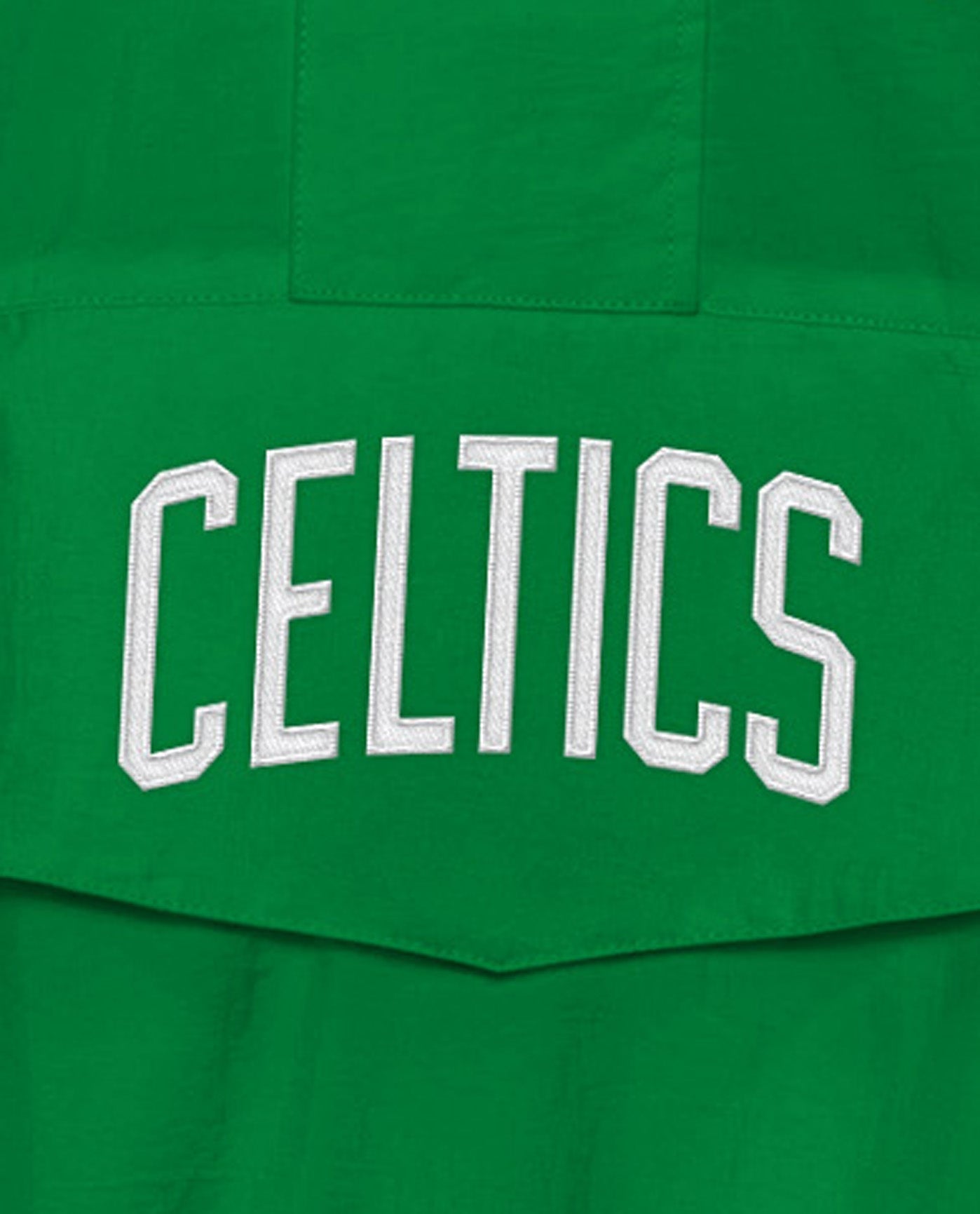 Team Name On Front Of Boston Celtics Home Team Half-Zip Jacket | Celtics Green