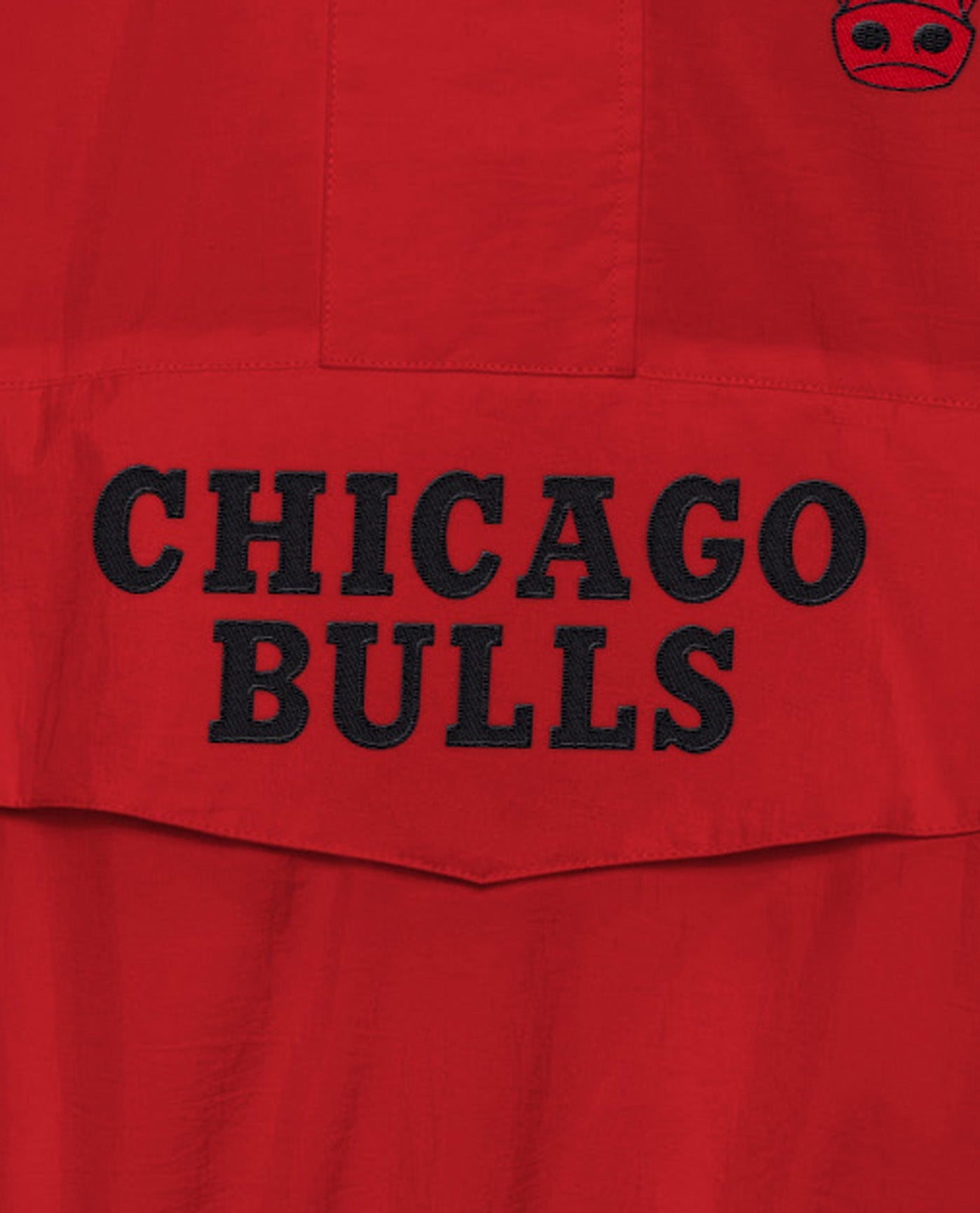 Team Name On Front Of Chicago Bulls Home Team Half-Zip Jacket | Bulls Red