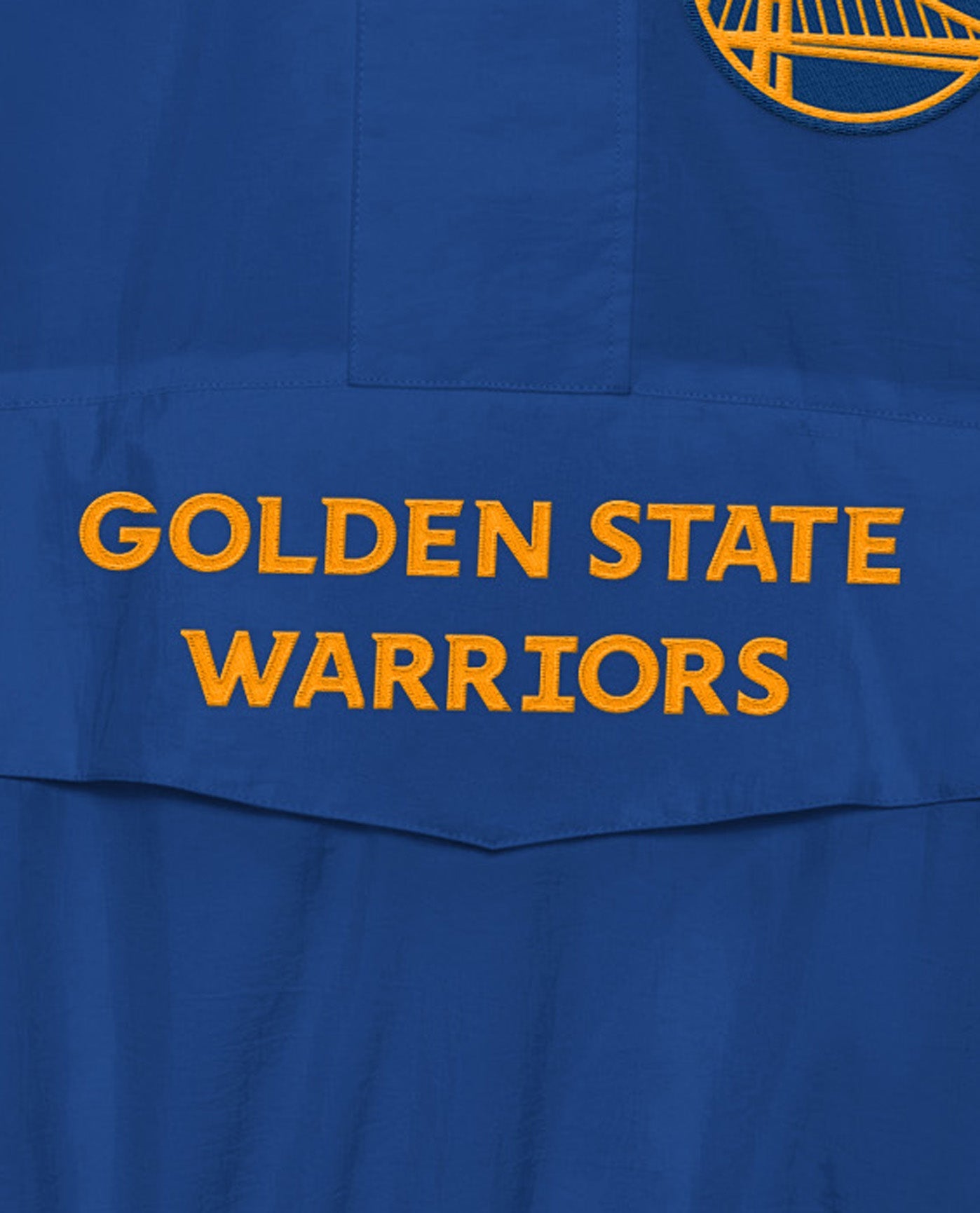 Men's Golden State Warriors Starter White/Royal The Pro III Quarter-Zip  Hoodie Jacket