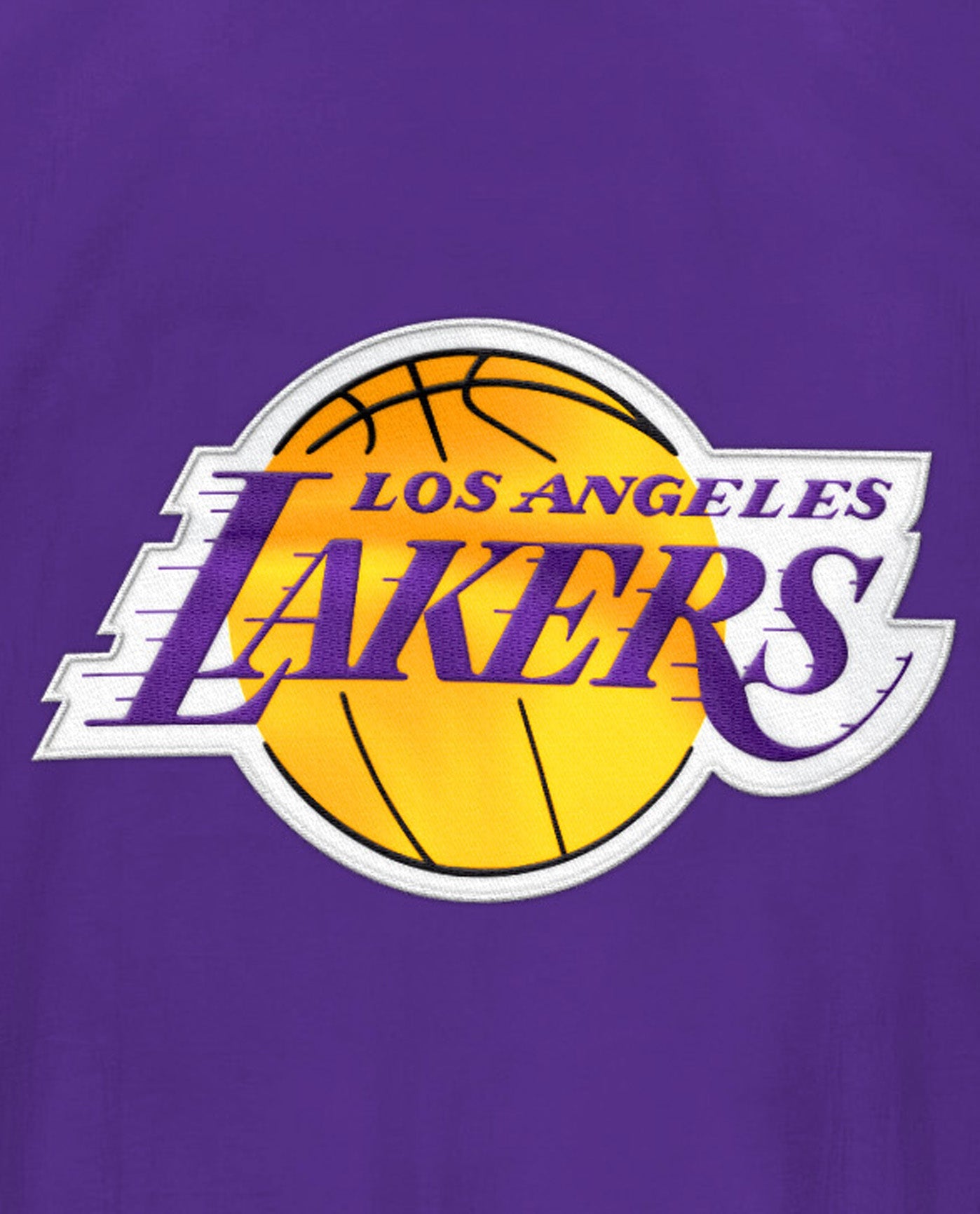 Team Logo On Back Of Los Angeles Lakers Home Team Half-Zip Jacket | Lakers Purple