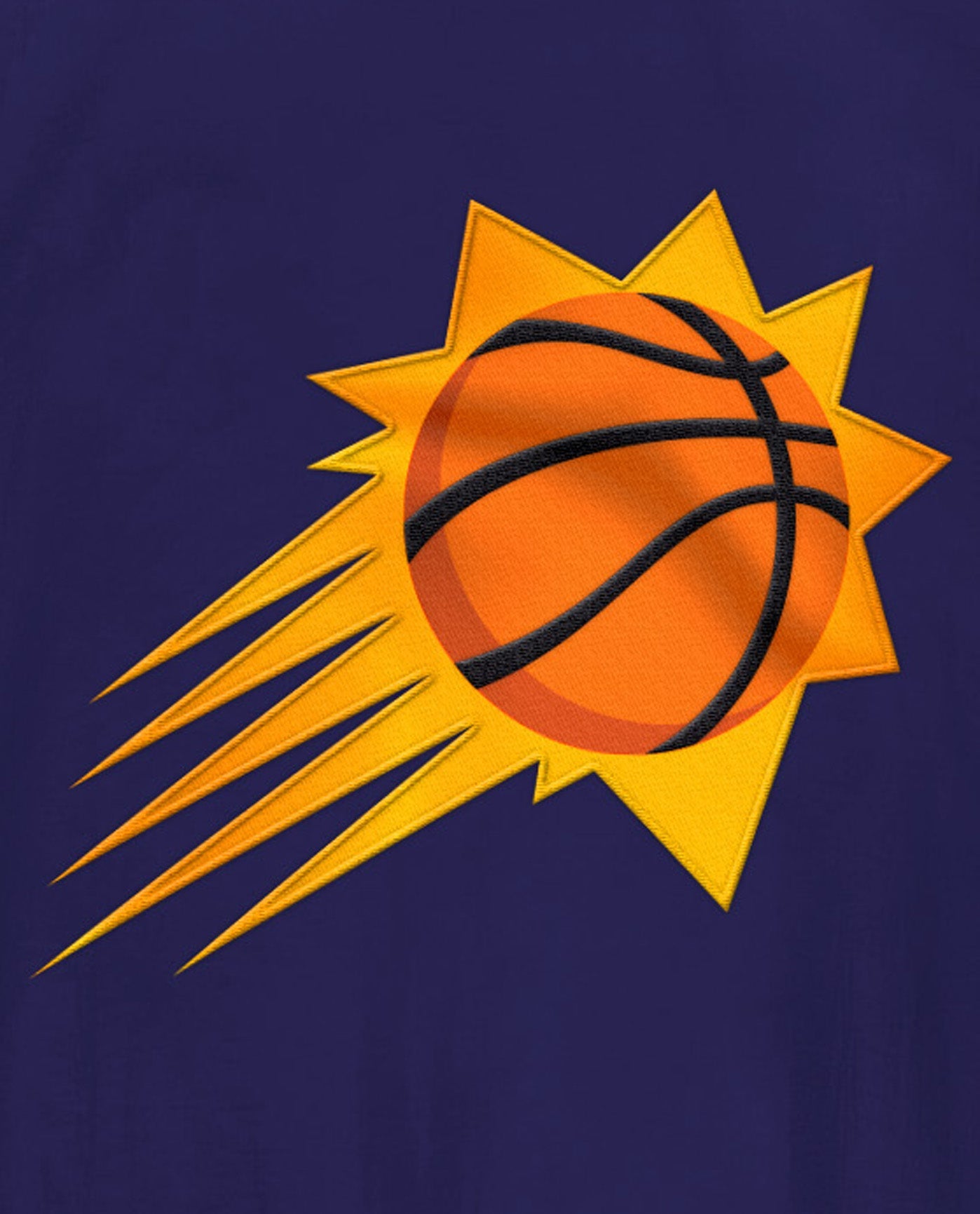 Team Logo On Back Of Phoenix Suns Home Team Half-Zip Jacket | Suns Purple