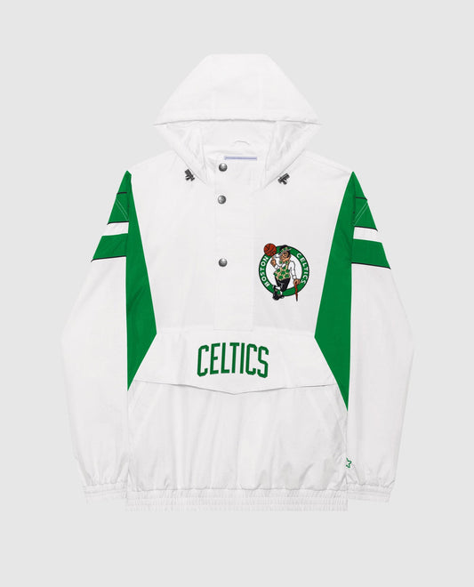 Front Of Boston Celtics Home Team Half-Zip Jacket | White
