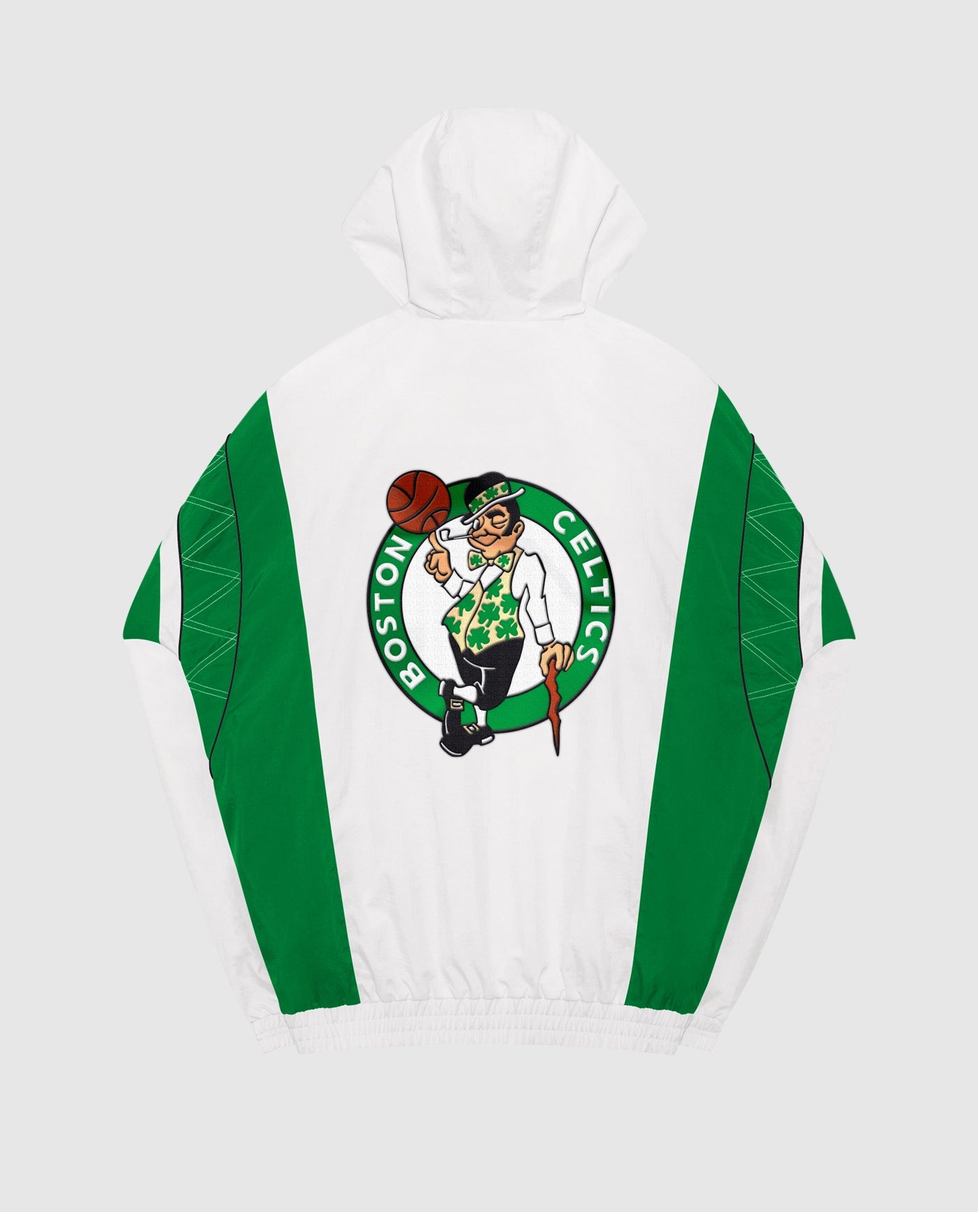 Back Of Boston Celtics Home Team Half-Zip Jacket | White