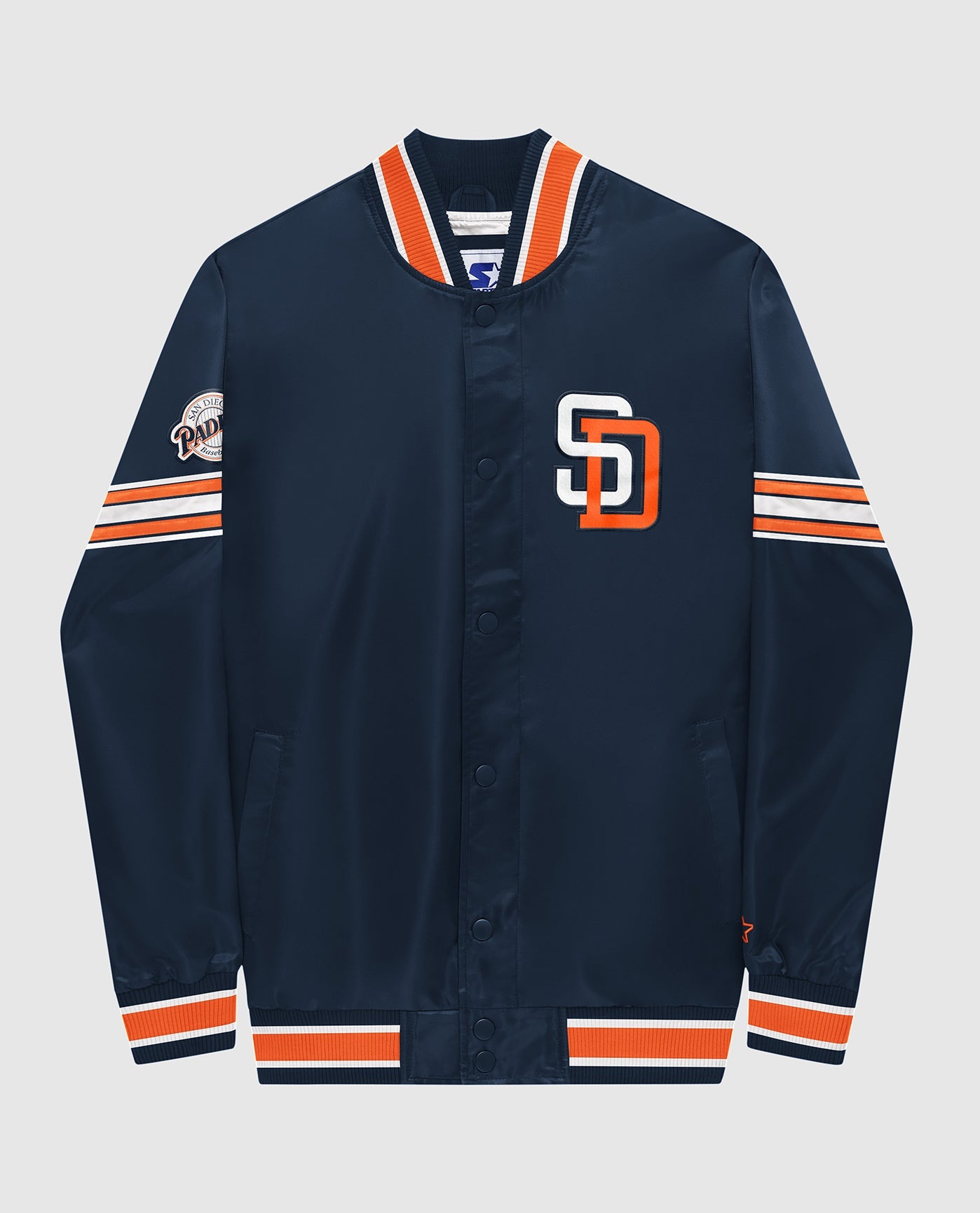 Starter San Diego Padres Satin Full-Snap Jacket M / Padres Navy Mens Sportswear