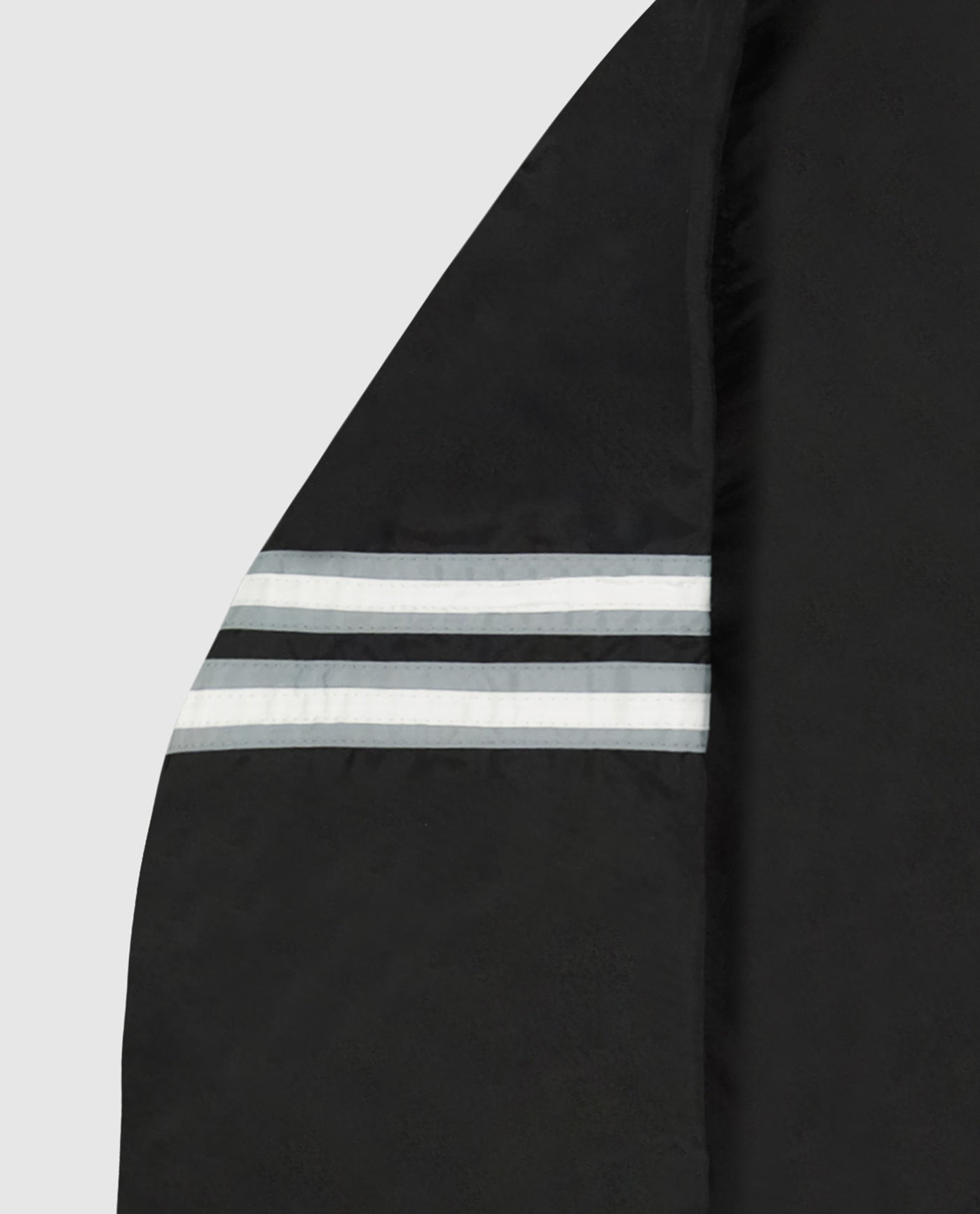 grey and white stripes on the sleeves | Spurs Black