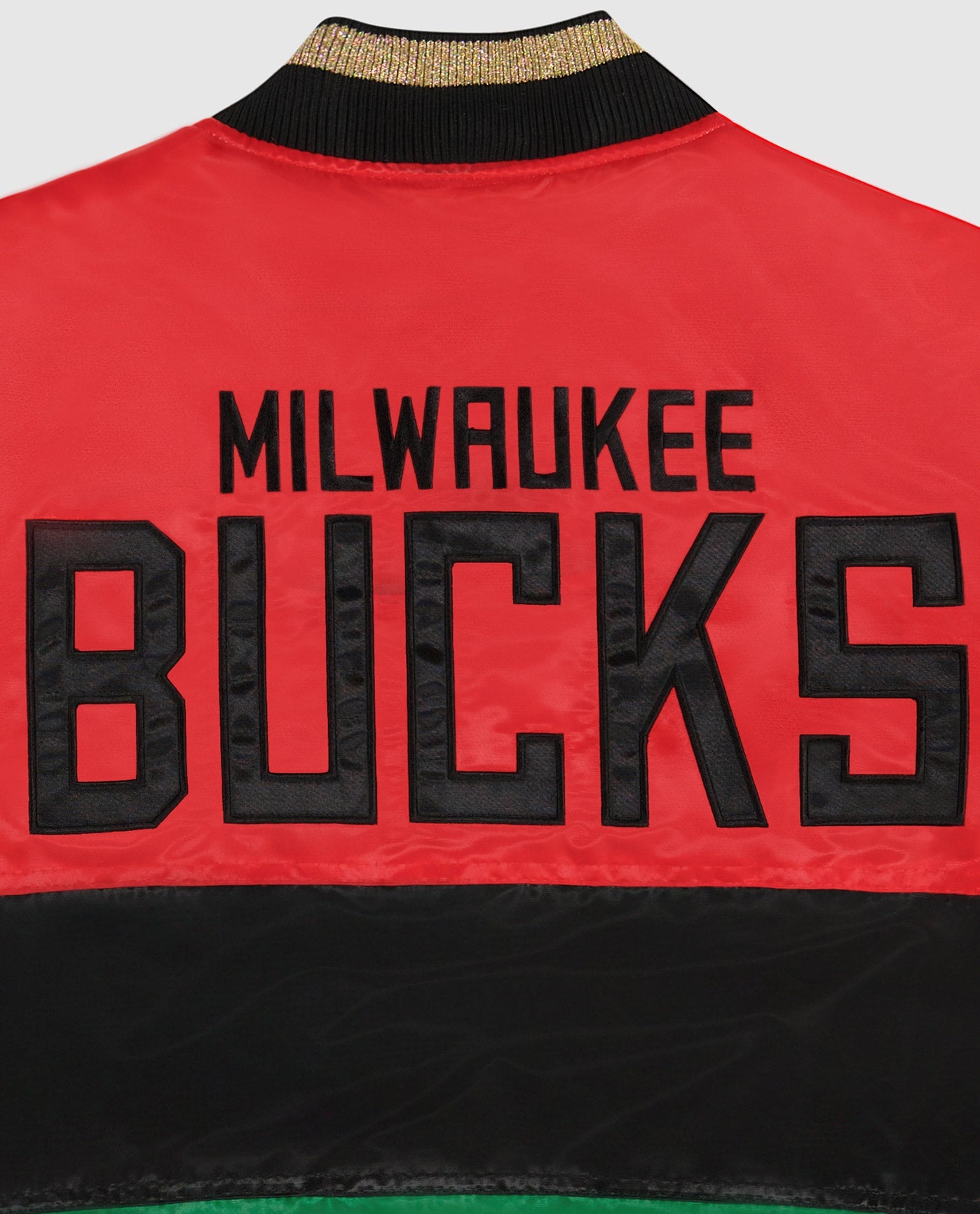 MILWAUKEE BUCKS writing logo back graphic | Bucks Red Black Green