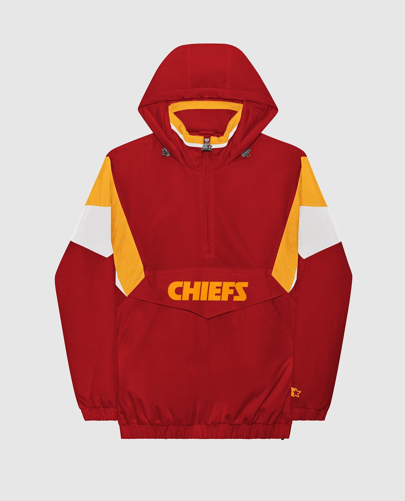 Front Of Kansas City Chiefs Breakaway Nylon Half-Zip Jacket | Chiefs Red