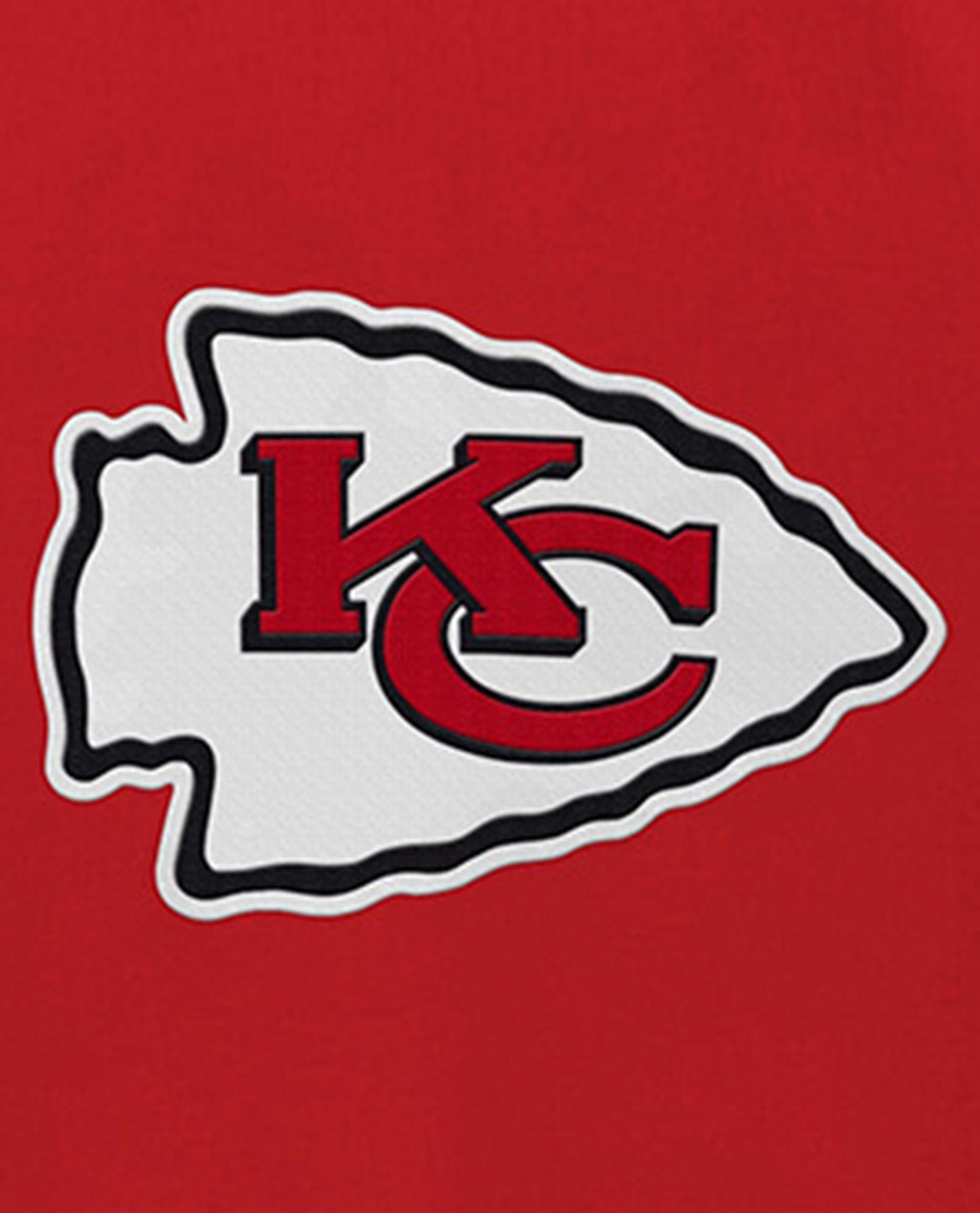 Team Logo On Back Of Kansas City Chiefs Breakaway Nylon Half-Zip Jacket | Chiefs Red