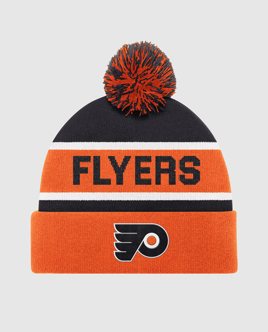 Front of Philadelphia Flyers Pom Beanie | Flyers Orange