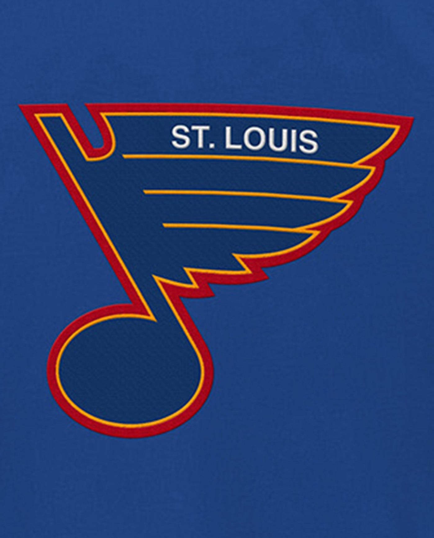 Team Logo On Back Of St. Louis Blues Breakaway Nylon Half-Zip Jacket | Blues Blue
