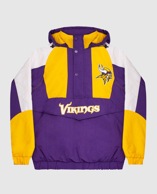 Front Of Minnesota Vikings Nylon Pullover Jacket | Vikings Purple