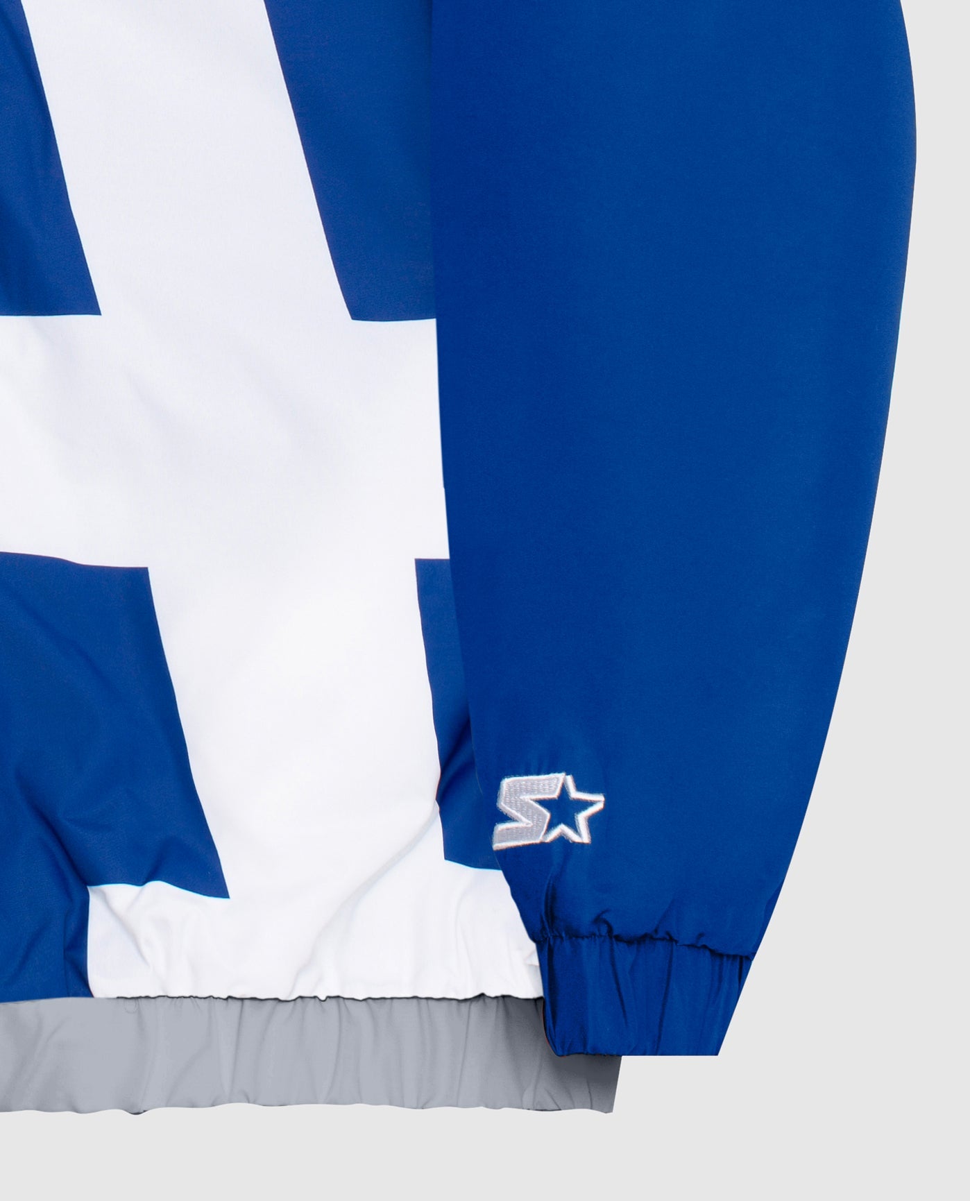 Sleeve Cuff Of Los Angeles Dodgers Hooded Nylon Full-Zip Jacket | Dodgers Blue