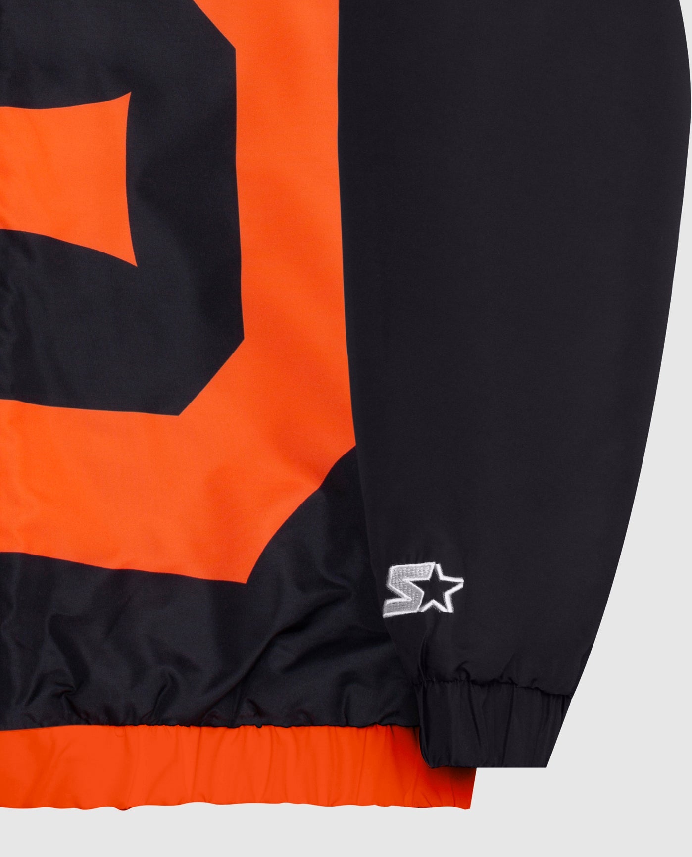 Sleeve Cuff Of San Francisco Giants Hooded Nylon Full-Zip Jacket | Black