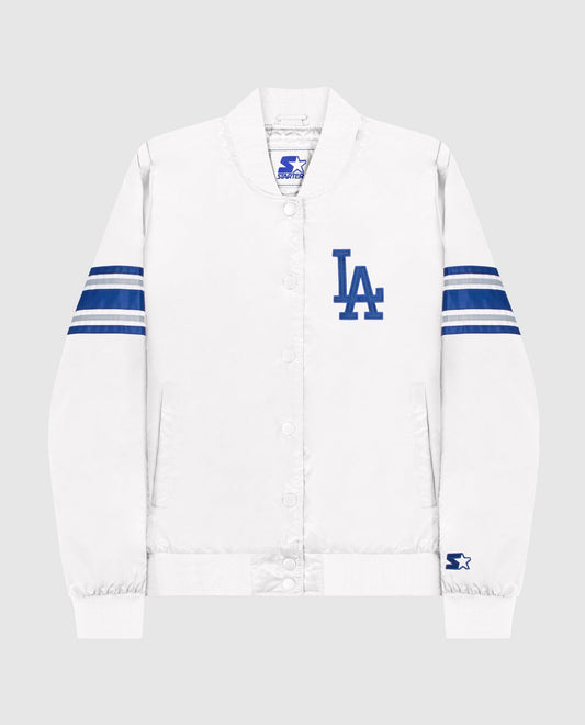 Starter Los Angeles Dodgers Hooded Nylon Full-Zip Jacket M / Dodgers Blue Mens Sportswear
